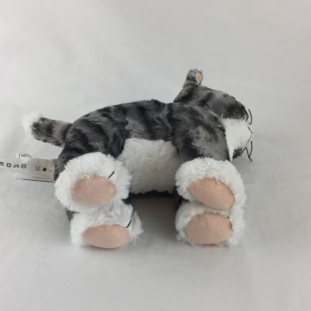 IKEA LILLEPLUTT‎ Plush Cat 10" Grey White Striped Tabby Kitty Stuffed Animal - Picture 5 of 8
